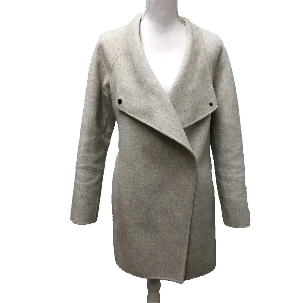 Vince Wool Coat Womens Small Gray Mid Length Outdoor Gorpcore Teacher Career‎
